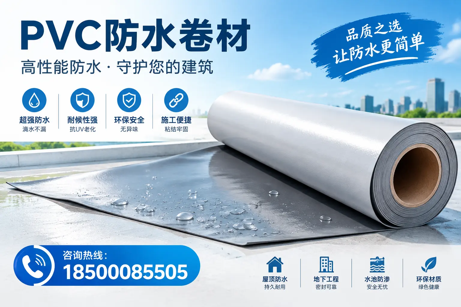 PVC防水卷材与其他防水材料的对比，鸡西用户的决策参考